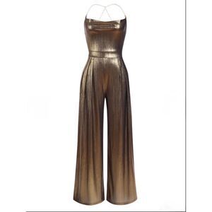 Elegant Gold Jumpsuit